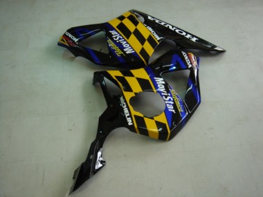 Großhandel Honda CBR900RR 954 Motorrad Verkleidung 2002-2003 - Blau Gelb Glanzendes Schwarz Telefumica MoviStar Castrol