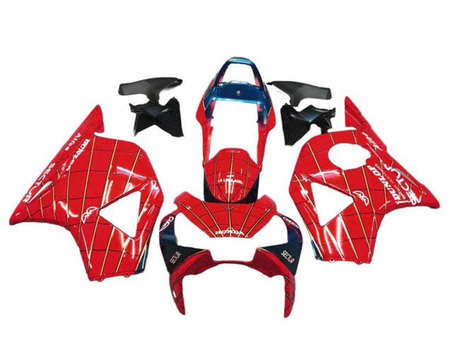 Großhandel Honda CBR900RR 954 Motorrad Verkleidung 2002-2003 - Rot Dunkel Blau Dunlop