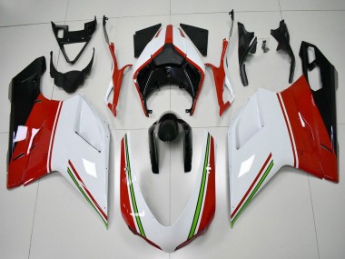 Großhandel Ducati 848/1098/1198 Motorrad Verkleidung 2007-2014 - Weiss Rot Grun Glanzendes Schwarz