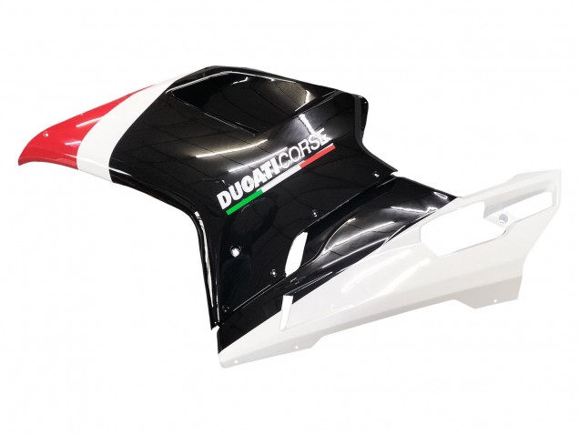 Großhandel Ducati 848/1098/1198 Motorrad Verkleidung 2007-2014 - Weiss Rot Glanzendes Schwarz