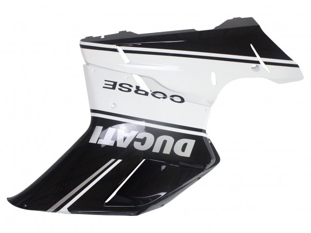 Großhandel Ducati 848/1098/1198 Motorrad Verkleidung 2007-2014 - Weiss Glanzendes Schwarz Corse