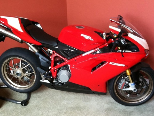 Großhandel Ducati 1098 Motorrad Verkleidung 2007-2014 - Weiss Rot Glanzendes Schwarz