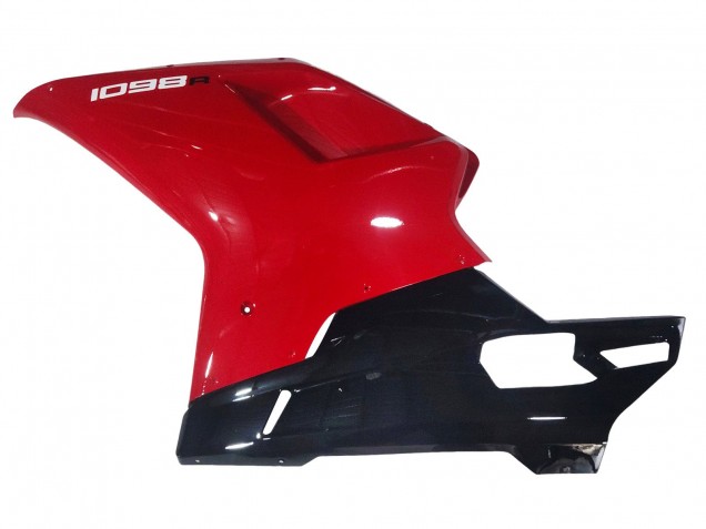 Großhandel Ducati 1098 Motorrad Verkleidung 2007-2014 - Weiss Rot Glanzendes Schwarz