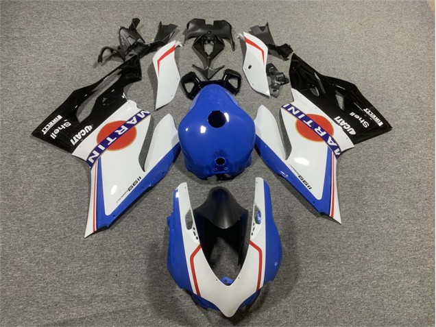 Großhandel Ducati Panigale 899/1199 Motorrad Verkleidung 2011-2014 - Weiss Blau Glanzendes Schwarz Martini