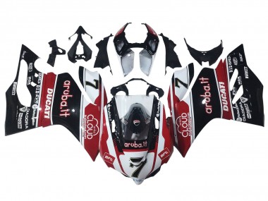 Großhandel Ducati Panigale 899/1199 Motorrad Verkleidung 2011-2014 - Weiss Rot Glanzendes Schwarz Aruba.it 7