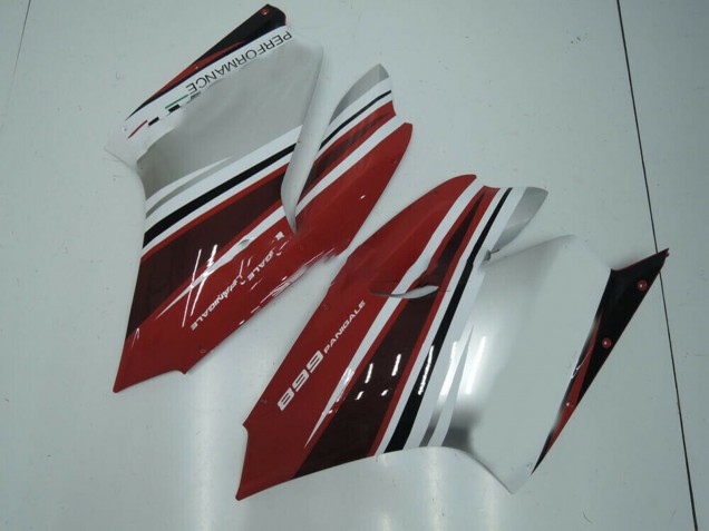 Großhandel Ducati Panigale 899 Motorrad Verkleidung 2011-2014 - Weiss Rot Glanzendes Schwarz