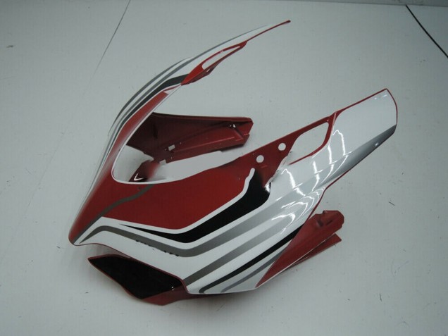 Großhandel Ducati Panigale 899 Motorrad Verkleidung 2011-2014 - Weiss Rot Glanzendes Schwarz