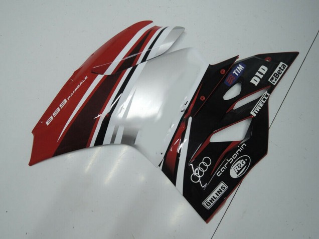 Großhandel Ducati Panigale 899 Motorrad Verkleidung 2011-2014 - Weiss Rot Glanzendes Schwarz