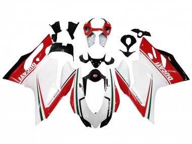Großhandel Ducati 1199 Motorrad Verkleidung 2011-2014 - Weiss Rot Grun Glanzendes Schwarz