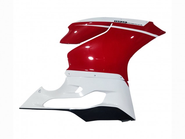 Großhandel Ducati 1199 Motorrad Verkleidung 2011-2014 - Weiss Rot Glanzendes Schwarz
