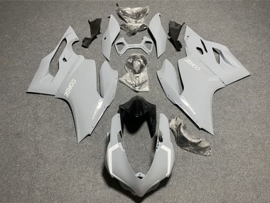 Großhandel Ducati 1199 Motorrad Verkleidung 2011-2014 - Helles Nardograu Weiss Corse