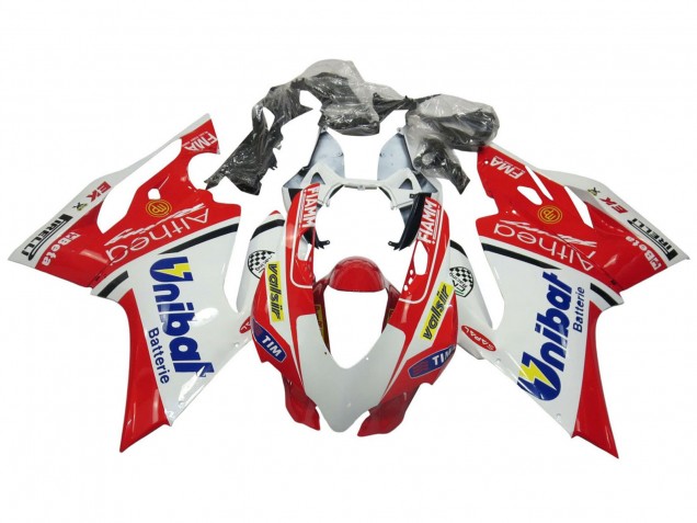 Großhandel Ducati Panigale 899/1199 Motorrad Verkleidung 2011-2014 - Weiss Rot Blau Valsir Fiamm