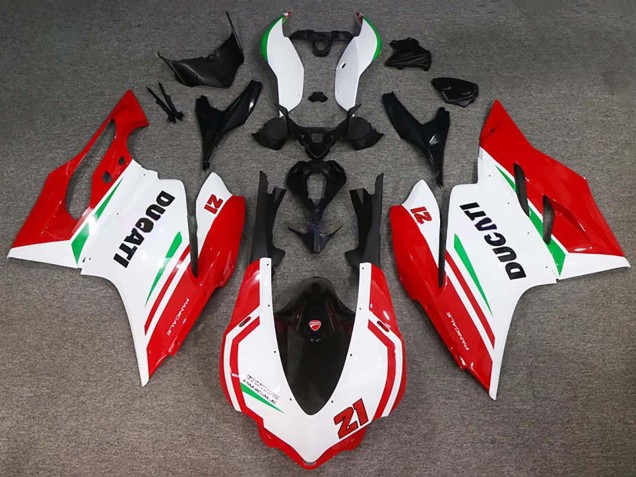 Großhandel Ducati 959/1299 Motorrad Verkleidung 2015-2020 - Weiss Rot Grun Glanzendes Schwarz 21