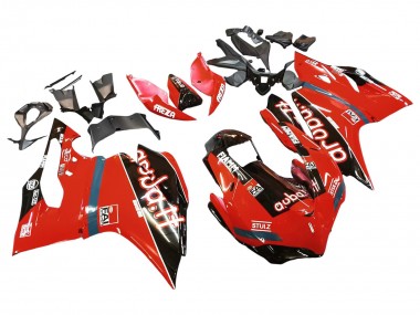 Großhandel Ducati 959/1299 Motorrad Verkleidung 2015-2020 - Rot Glanzendes Schwarz Fiamm