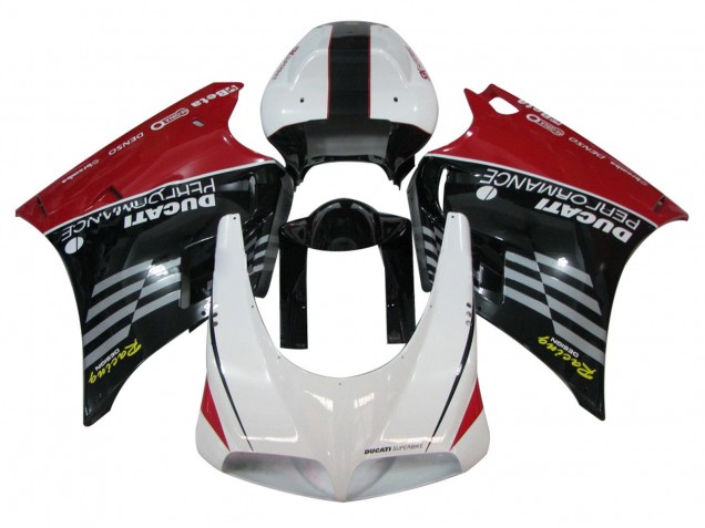 Großhandel Ducati 748/916/996/998 Motorrad Verkleidung 1993-2005 - Weiss Rot Glanzendes Schwarz Rennen Performance