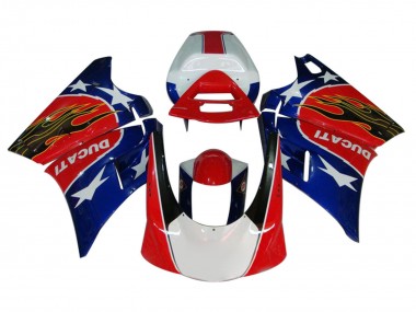 Großhandel Ducati 748/916/996/998 Motorrad Verkleidung 1993-2005 - Weiss Rot Blau Glanzendes Schwarz Flamme