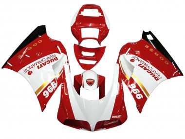 Großhandel Ducati 996 Motorrad Verkleidung 1993-2005 - Weiss Rot Gold Glanzendes Schwarz Corse Performance
