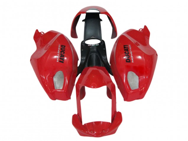 Großhandel Ducati Monster 696 796 1100 1100S Motorrad Verkleidung 2008-2012 - Rot