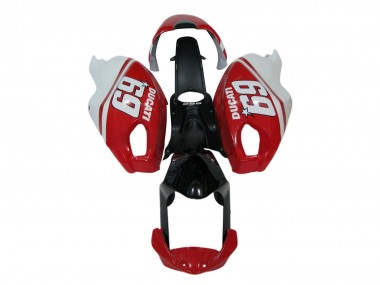 Großhandel Ducati Monster 696 796 1100 1100S Motorrad Verkleidung 2008-2012 - Weiss Rot Glanzendes Schwarz 69