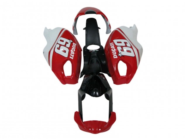 Großhandel Ducati Monster 696 796 1100 1100S Motorrad Verkleidung 2008-2012 - Weiss Rot Glanzendes Schwarz 69