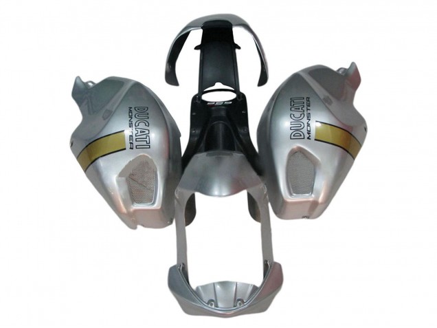 Großhandel Ducati Monster 696 796 1100 1100S Motorrad Verkleidung 2008-2012 - Silber Gold