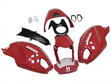 Großhandel Ducati Monster 696 796 1100 1100S Motorrad Verkleidung 2008-2012 - Rot Weiss