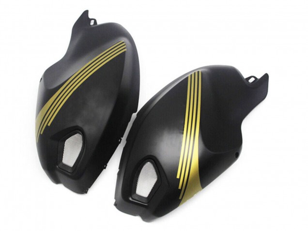 Großhandel Ducati Monster 696 796 1100 1100S Motorrad Verkleidung 2008-2012 - Matt Schwarz Gold