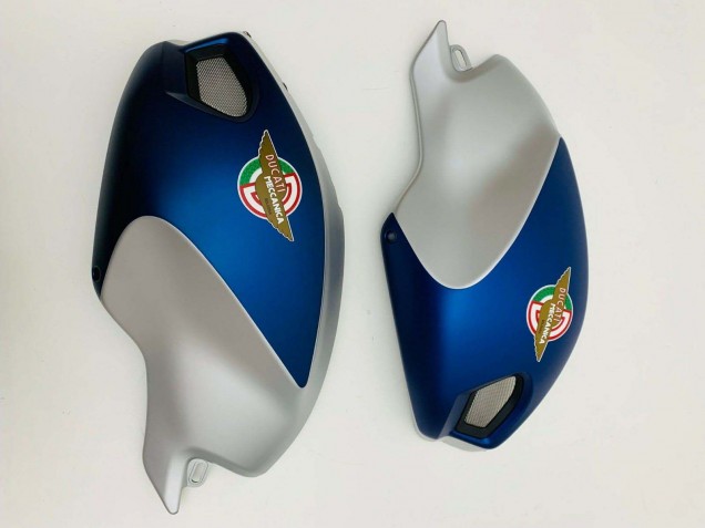 Großhandel Ducati Monster 696 796 1100 1100S Motorrad Verkleidung 2008-2012 - Dunkel Blau Silber