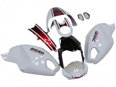 Großhandel Ducati Monster 696 796 1100 1100S Motorrad Verkleidung 2008-2012 - Weiss Rot Glanzendes Schwarz