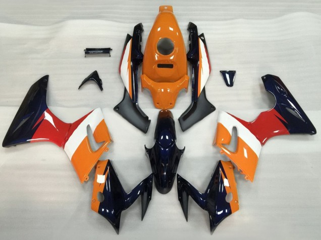 Großhandel Honda CBR125R Motorrad Verkleidung 2002-2006 - Orange Weiss Rot Glanzendes Schwarz