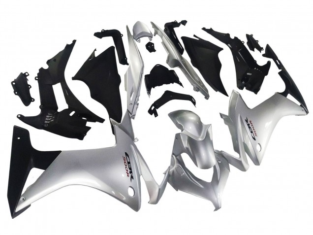 Großhandel Honda CBR500R Motorrad Verkleidung 2013-2015 - Silber Glanzendes Schwarz