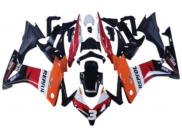 Großhandel Honda CBR500R Motorrad Verkleidung 2013-2015 - Orange Weiss Rot Glanzendes Schwarz Repsol 3