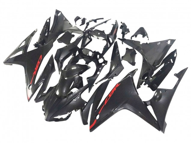 Großhandel Honda CBR500R Motorrad Verkleidung 2016-2018 - Schwarzes Carbonfaser Rot