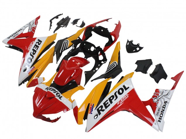 Großhandel Honda CBR500R Motorrad Verkleidung 2016-2018 - Gelb Weiss Rot Repsol HRC