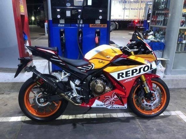 Großhandel Honda CBR500R Motorrad Verkleidung 2016-2018 - Gelb Weiss Rot Repsol HRC