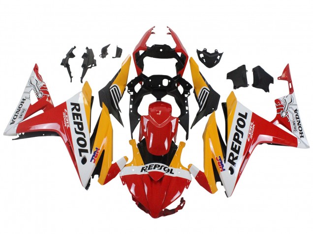 Großhandel Honda CBR500R Motorrad Verkleidung 2016-2018 - Gelb Weiss Rot Repsol HRC