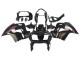 Großhandel Honda VFR 800 Motorrad Verkleidung 1998-2001 - Glanzendes Schwarz Rot Aufkleber