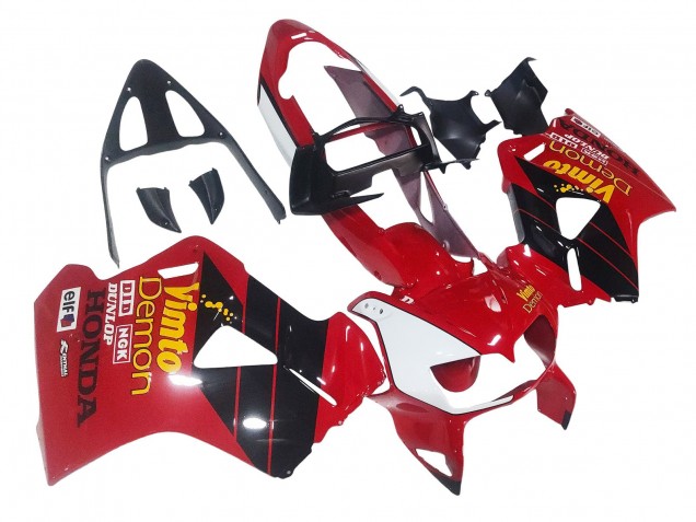 Großhandel Honda VFR 800 Motorrad Verkleidung 1998-2001 - Rot Weiss Glanzendes Schwarz Vimto