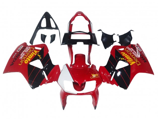 Großhandel Honda VFR 800 Motorrad Verkleidung 1998-2001 - Rot Weiss Glanzendes Schwarz Vimto