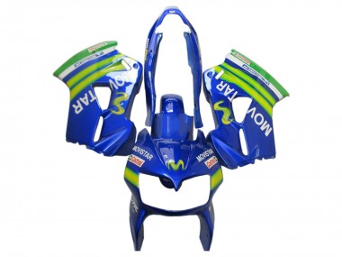 Großhandel Honda VFR 800 Motorrad Verkleidung 2002-2013 - Blau Grun Weiss MoviStar Castrol