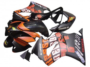 Großhandel Honda VFR 800 Motorrad Verkleidung 2002-2013 - Matt Schwarz Orange Rossi Repsol 46