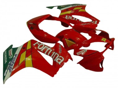 Großhandel Honda VFR 800 Motorrad Verkleidung 2002-2013 - Rot Gelb Grun Fortuna Castrol Valsir 33