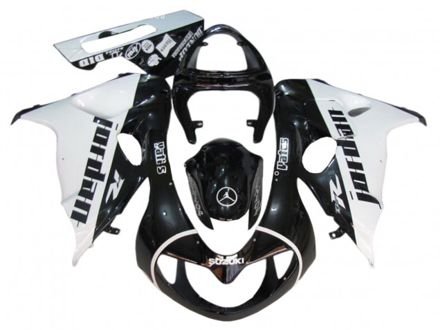 Großhandel Suzuki TL1000R Motorrad Verkleidung 1998-2003 - Glanzendes Schwarz Weiss Jordan