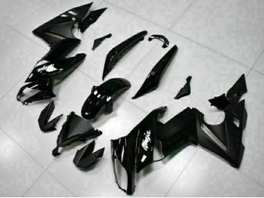 Großhandel Kawasaki EX650 Motorrad Verkleidung 2009-2011 - Glanzendes Schwarz Weiss Aufkleber