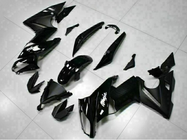 Großhandel Kawasaki EX650 Motorrad Verkleidung 2009-2011 - Glanzendes Schwarz Weiss Aufkleber