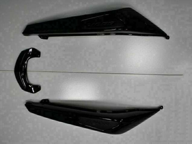 Großhandel Kawasaki EX650 Motorrad Verkleidung 2009-2011 - Glanzendes Schwarz Weiss Aufkleber
