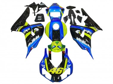 Großhandel Honda CBR1000RR Motorrad Verkleidung 2006-2007 - Blau Fluoreszierendes Grun Glanzendes Schwarz Hai 46