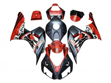 Großhandel Honda CBR1000RR Motorrad Verkleidung 2006-2007 - Rot Matt Schwarz Monster Hai