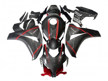 Großhandel Honda CBR1000RR Motorrad Verkleidung 2008-2011 - Schwarzes Carbonfaser Rot