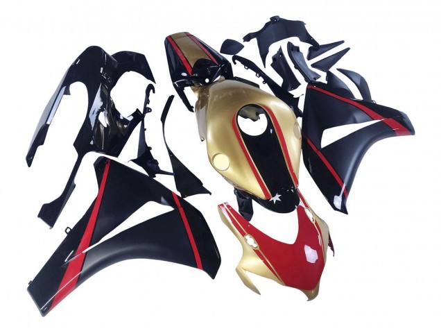 Großhandel Honda CBR1000RR Motorrad Verkleidung 2008-2011 - Gold Rot Glanzendes Schwarz